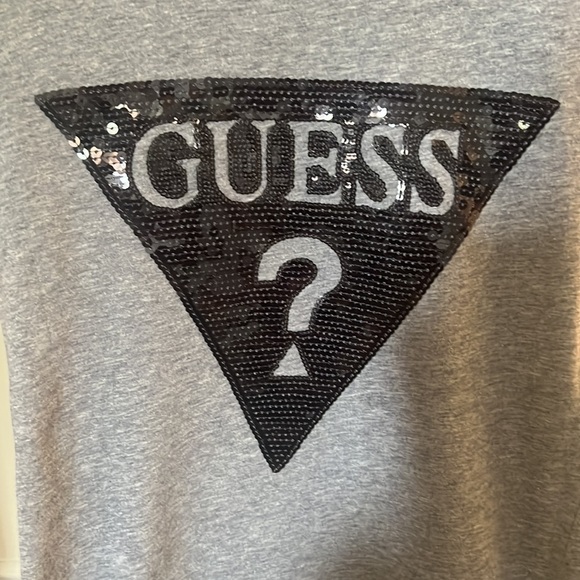 Grey Sequin Guess Top - Picture 2 of 3
